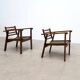 Set of two early French lounge chairs