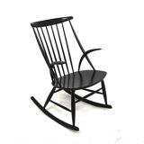 Beech rocking chair, Illum Wikkelsø, N. Eilersen, Denmark, 1960