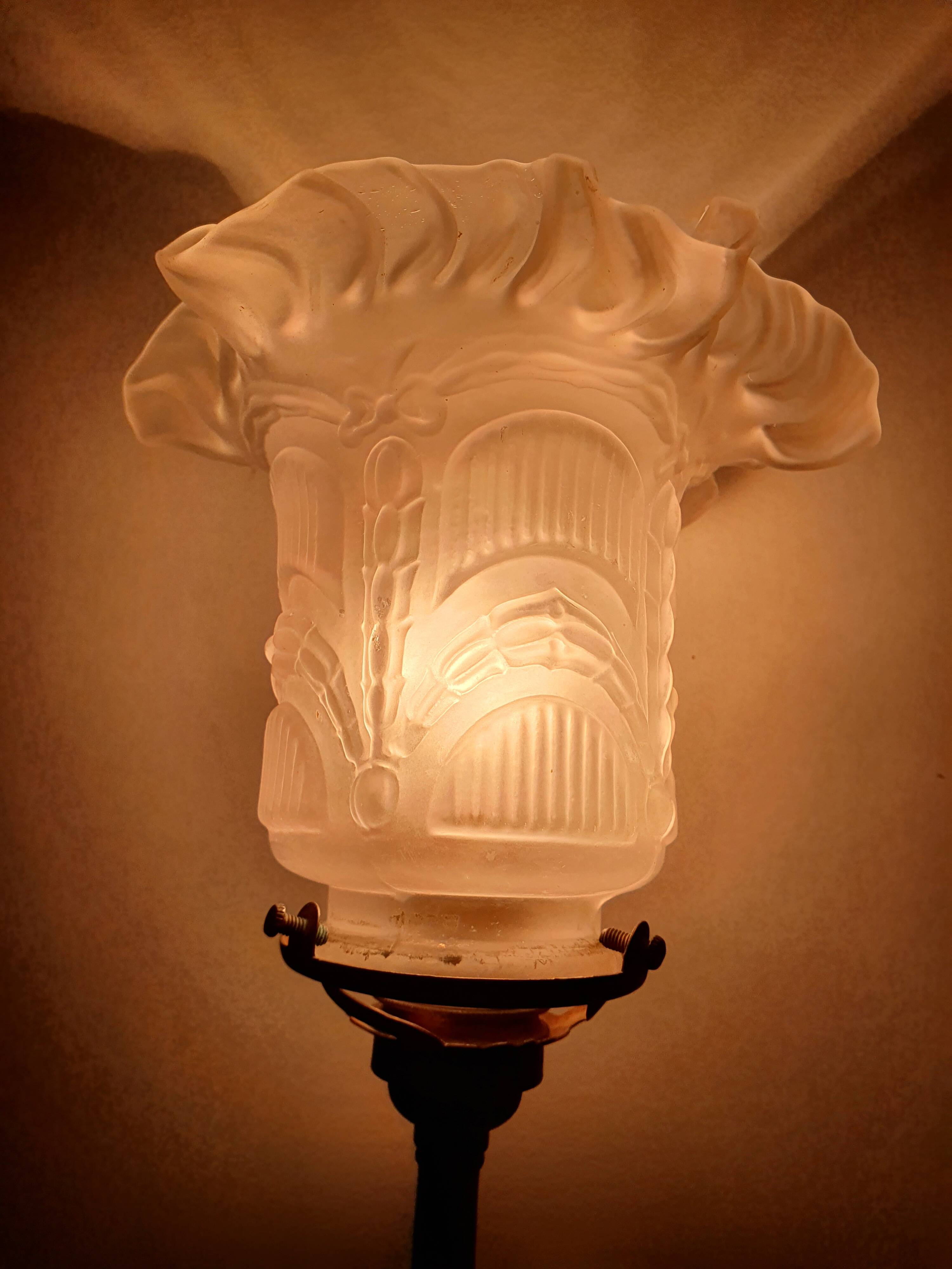 Pair of antique 1930s art deco wall lights