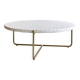 Anatole coffee table in terrazzo and confetti metal by the brand Tikamoon.