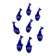 Set of 6 vintage blue porcelain whale knife rests.