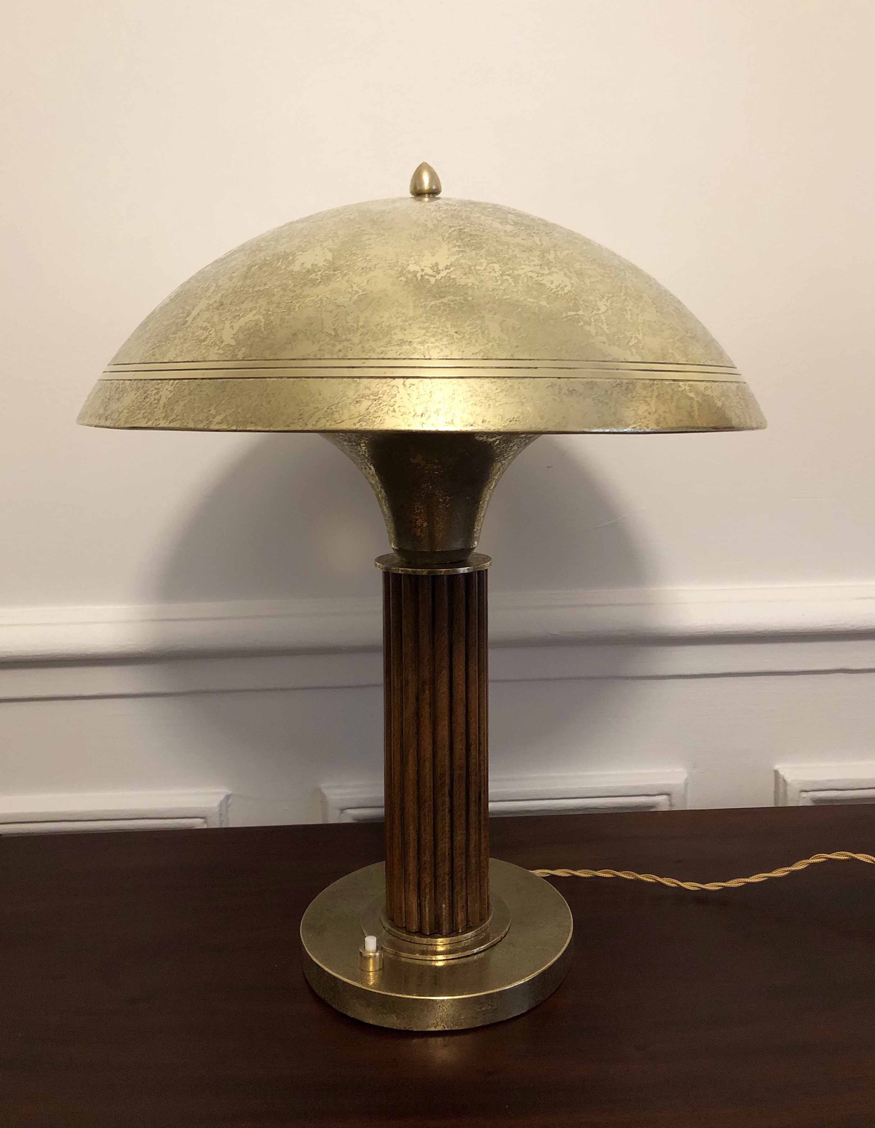 Genet & Michon manufacture office mushroom lamp - 1930