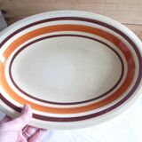 Plat ovale en Faïence, vintage