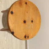 Round wooden stool