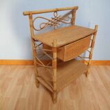 Vintage rattan bedside