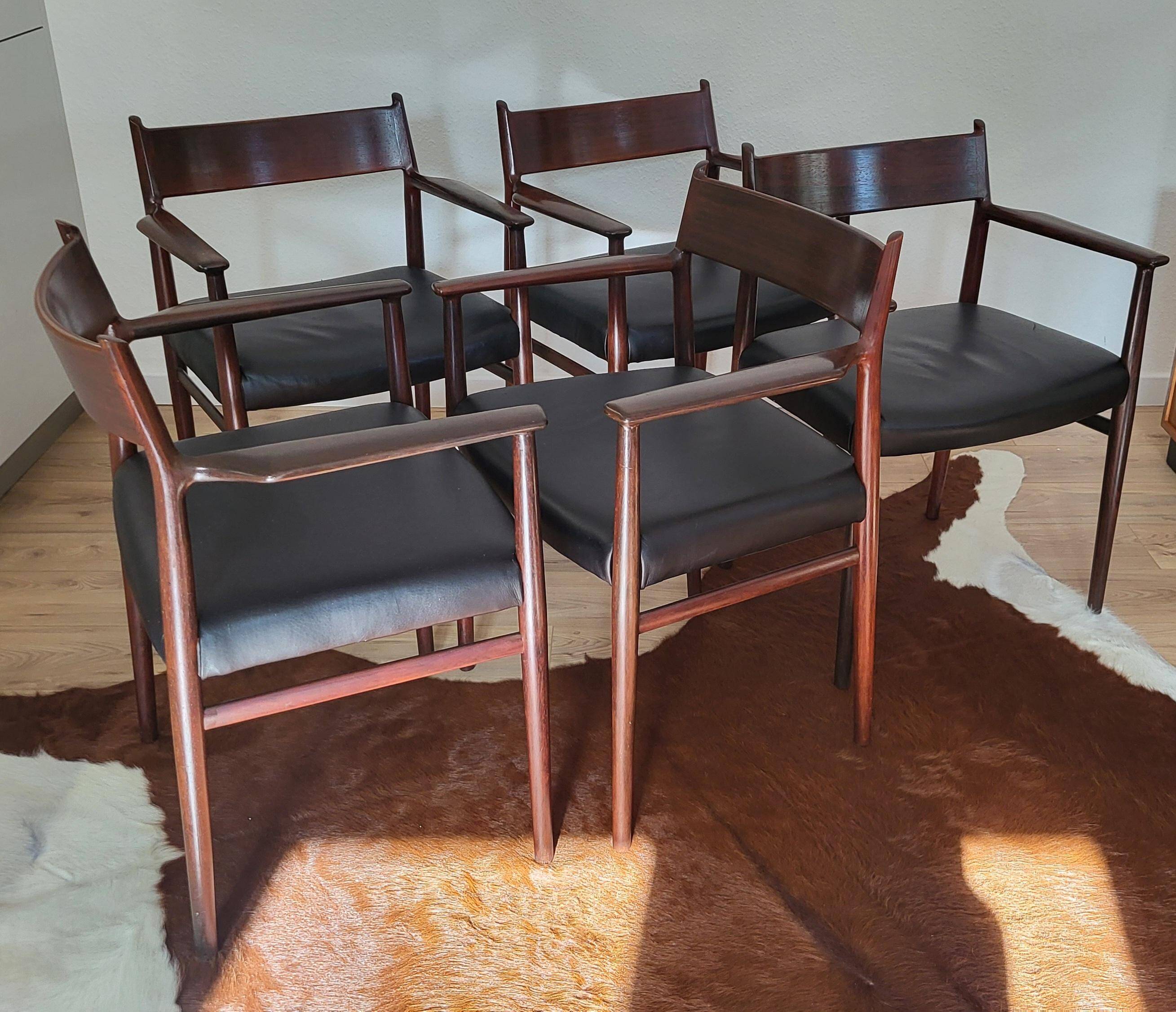 Set table, 5 chairs and 1 armchair - Denmark / Arne Vodder
