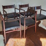 Set table, 5 chairs and 1 armchair - Denmark / Arne Vodder