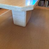 Table manger travertin.