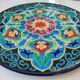 Superb enamel dish from Longwy, signed, year 1940.