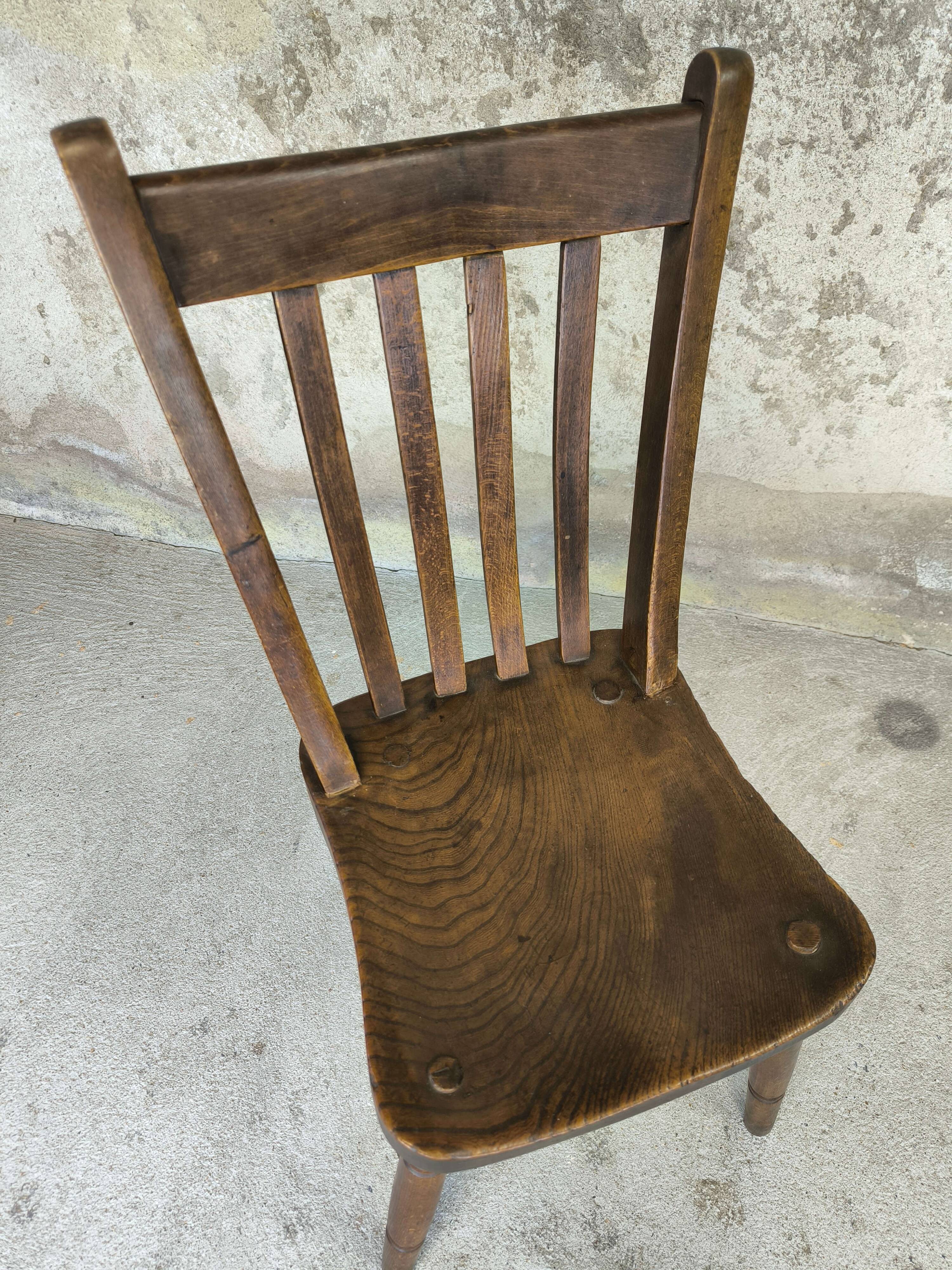 Vintage English wooden chair from 1917
