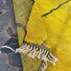 Handmade Berber rug from Oued Zem, yellow, size 140 x 260 cm