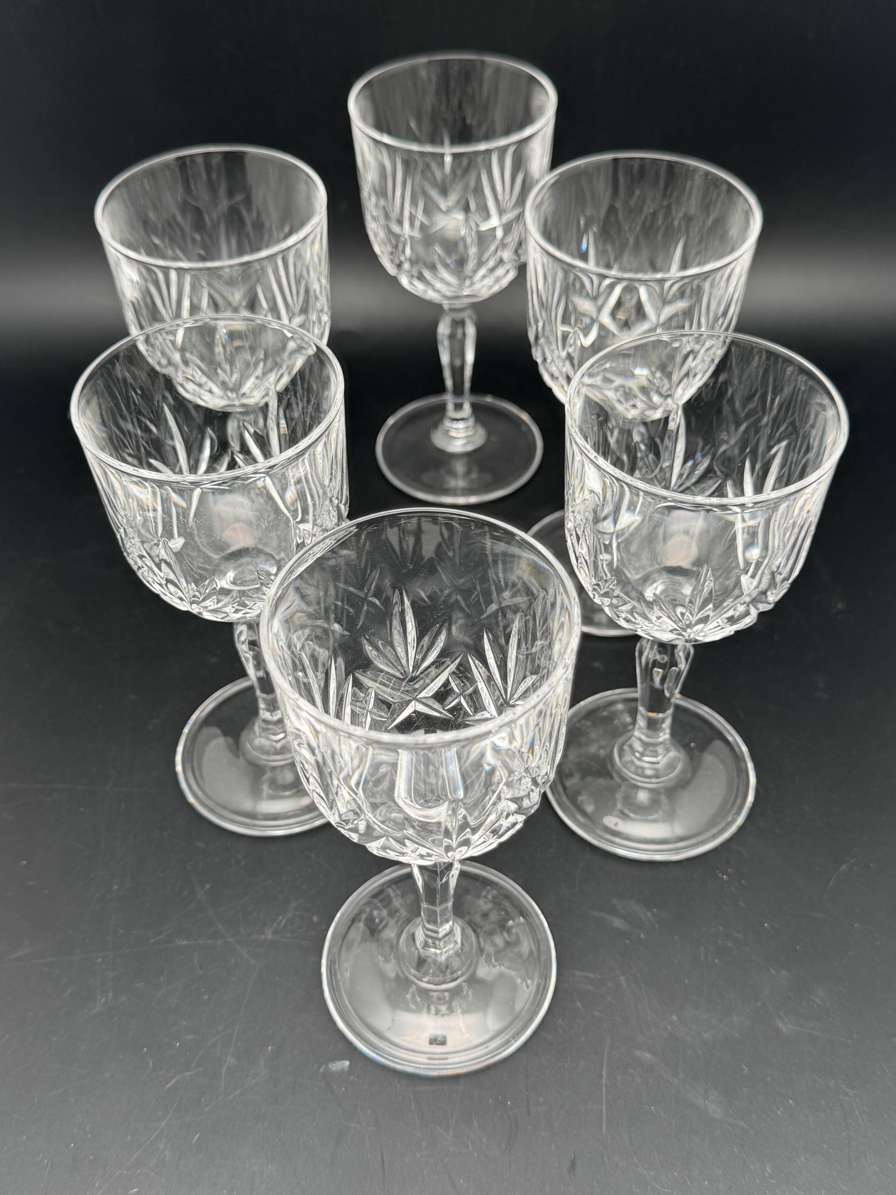 Crystal stemmed glasses