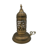 Hand candleholder lantern in brass 20 cm