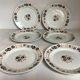 Six old flat plates, earthenware, 1930s, Nymphéas model.