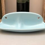 Sky blue soap dish vintage 70s