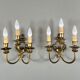 Pair of wall sconces in brass, 20th Century
