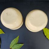 Set of 2 old BB stoneware Yogurt pots