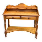 Vintage Console Desk in Solid Pine with Removable Upper Unit 1980