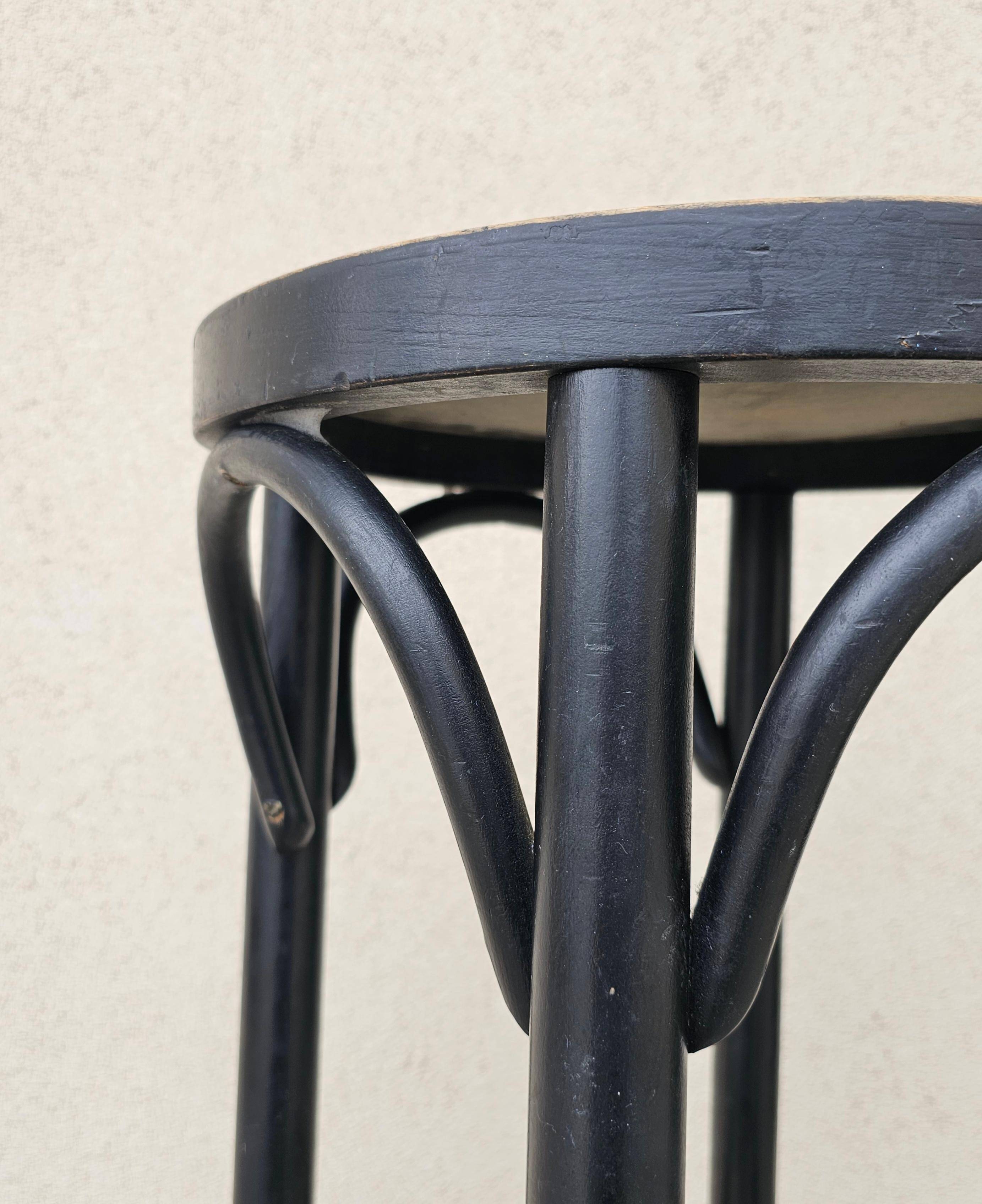 Vintage bent beech bar stool Mundus 1970s