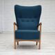 1970s, Danish armchair by Fritz Hansen, furniture wool, beech wood.