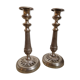 Pair of silver bronze torches