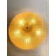 Murano glass ceiling light "Budino" in vintage Venetian amber graniglia