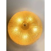 Murano glass ceiling light "Budino" in vintage Venetian amber graniglia