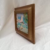 Signed painting Oil on cardboard dimensions: height -25cm- width -30cm-