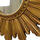 Small Vintage Sun Mirror Sunburst Mirror Resin 25cm