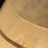 Art Deco chandelier/suspension with 3 domes in mixed glass and chrome metal