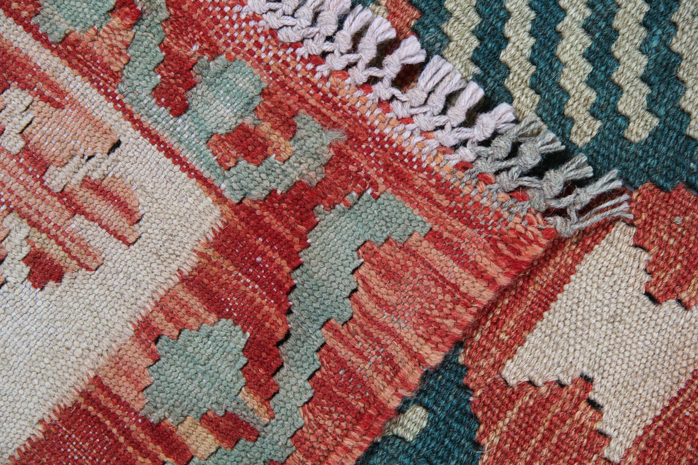 Vintage Afghan Kilim Rug Carpet 180x259cm