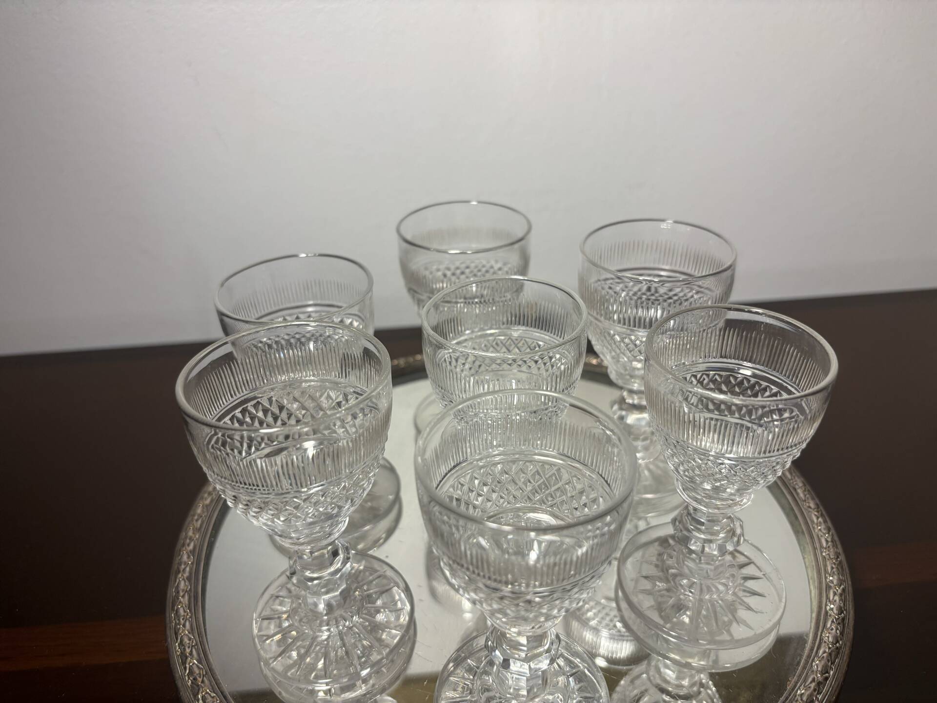 7p. Glasses Saint Louis Trianon model