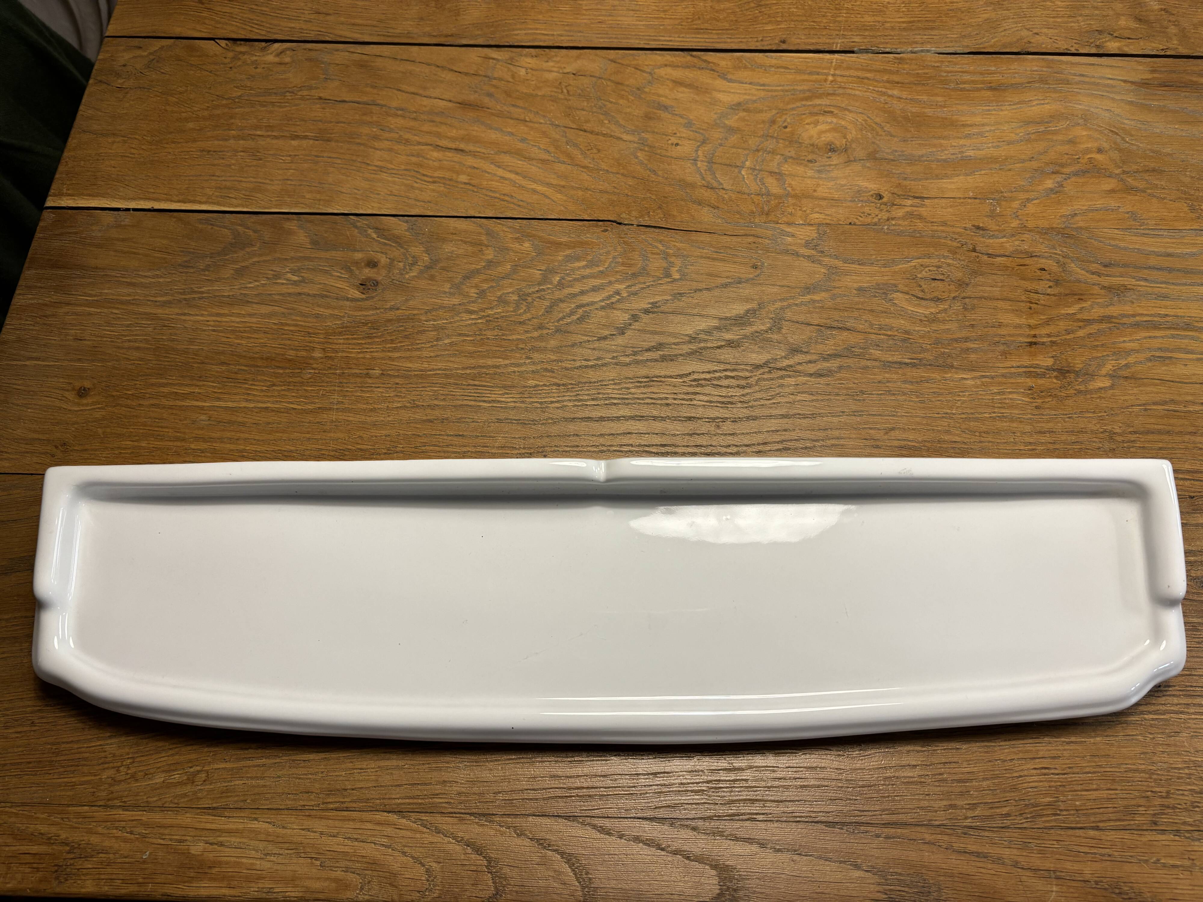 Vintage earthenware bathroom shelf