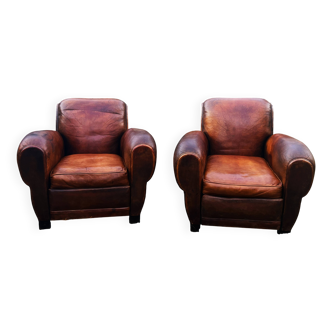 Paire de fauteuils club