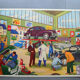 Educational school poster nightingale front / back "The station" and "at the mechanic's"