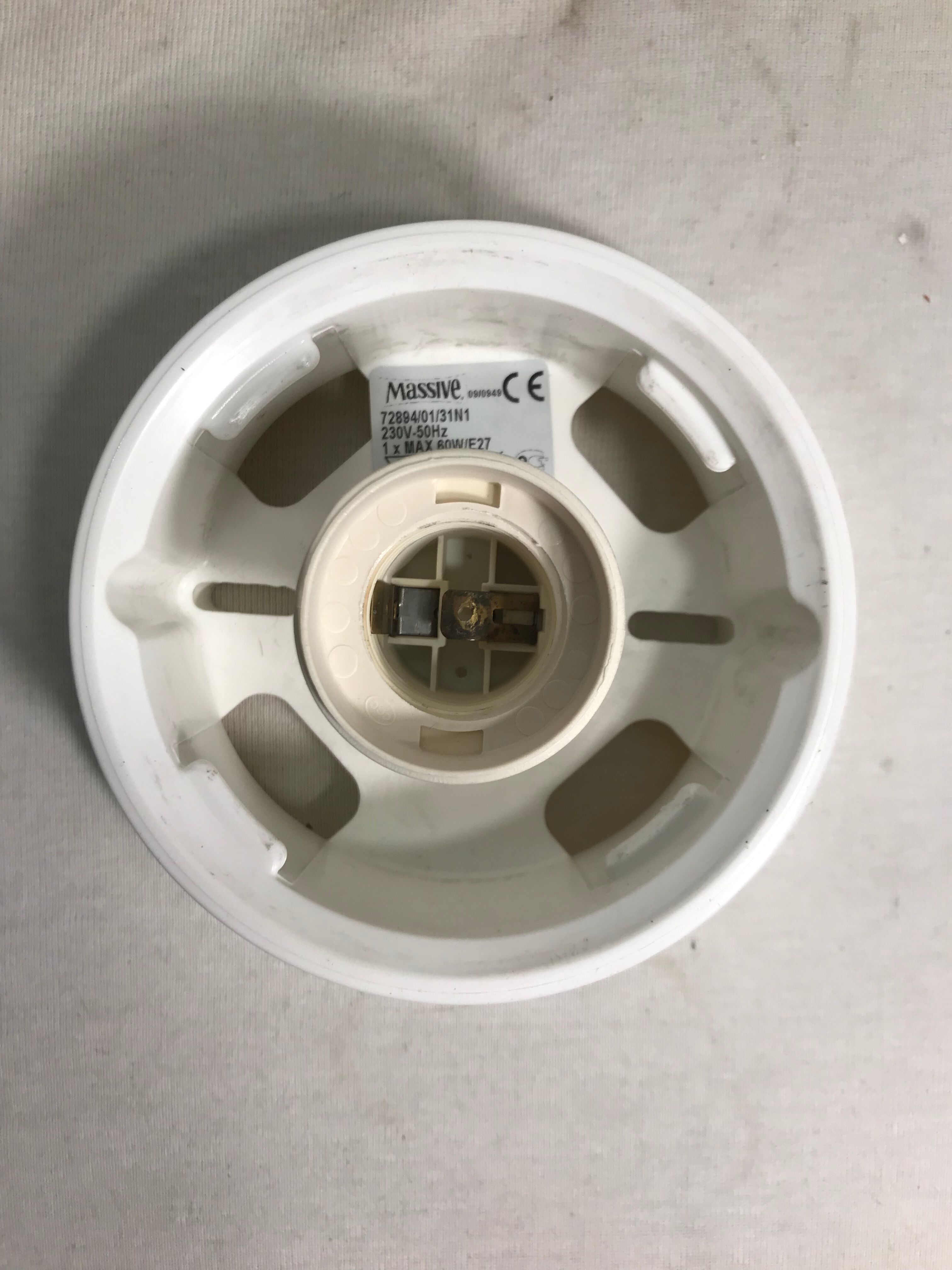 White opaline glass ball