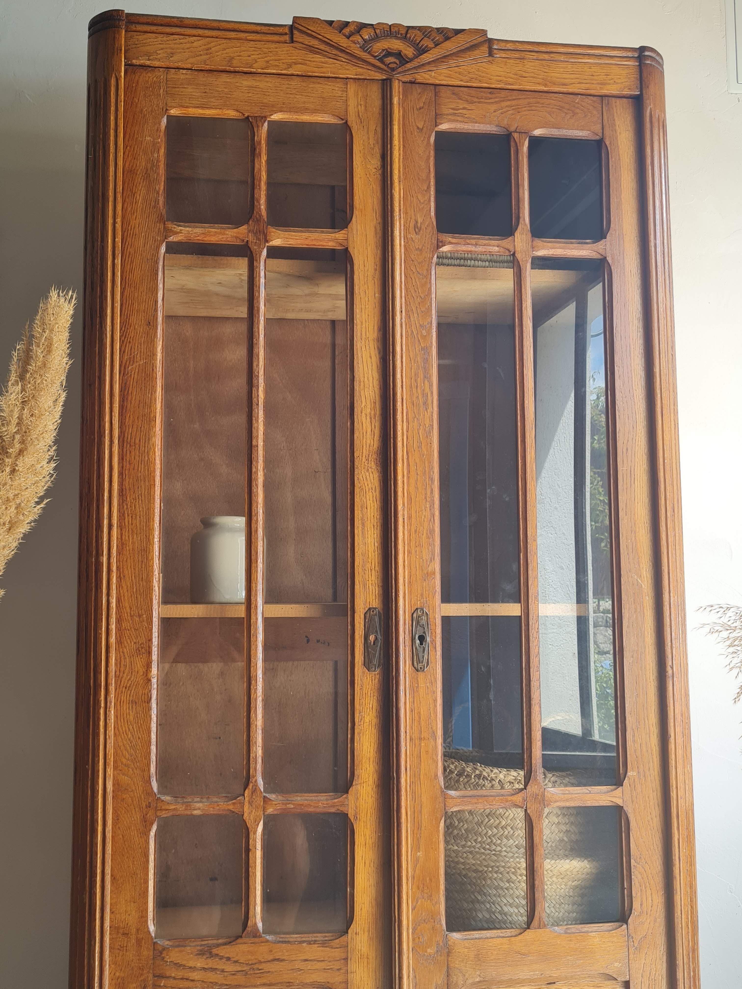 Parisian art deco glass cabinet