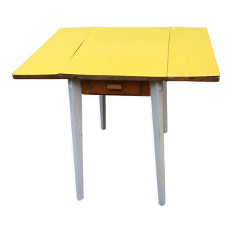 Table basse tiroir 60s bois 50 x 91cm