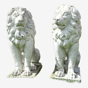 Pair of stone lions