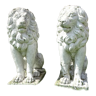 Paire de lions en pierre