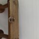 Bamboo wooden wall coat holder 6 hooks