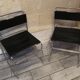 Set of 6 80s leather chairs