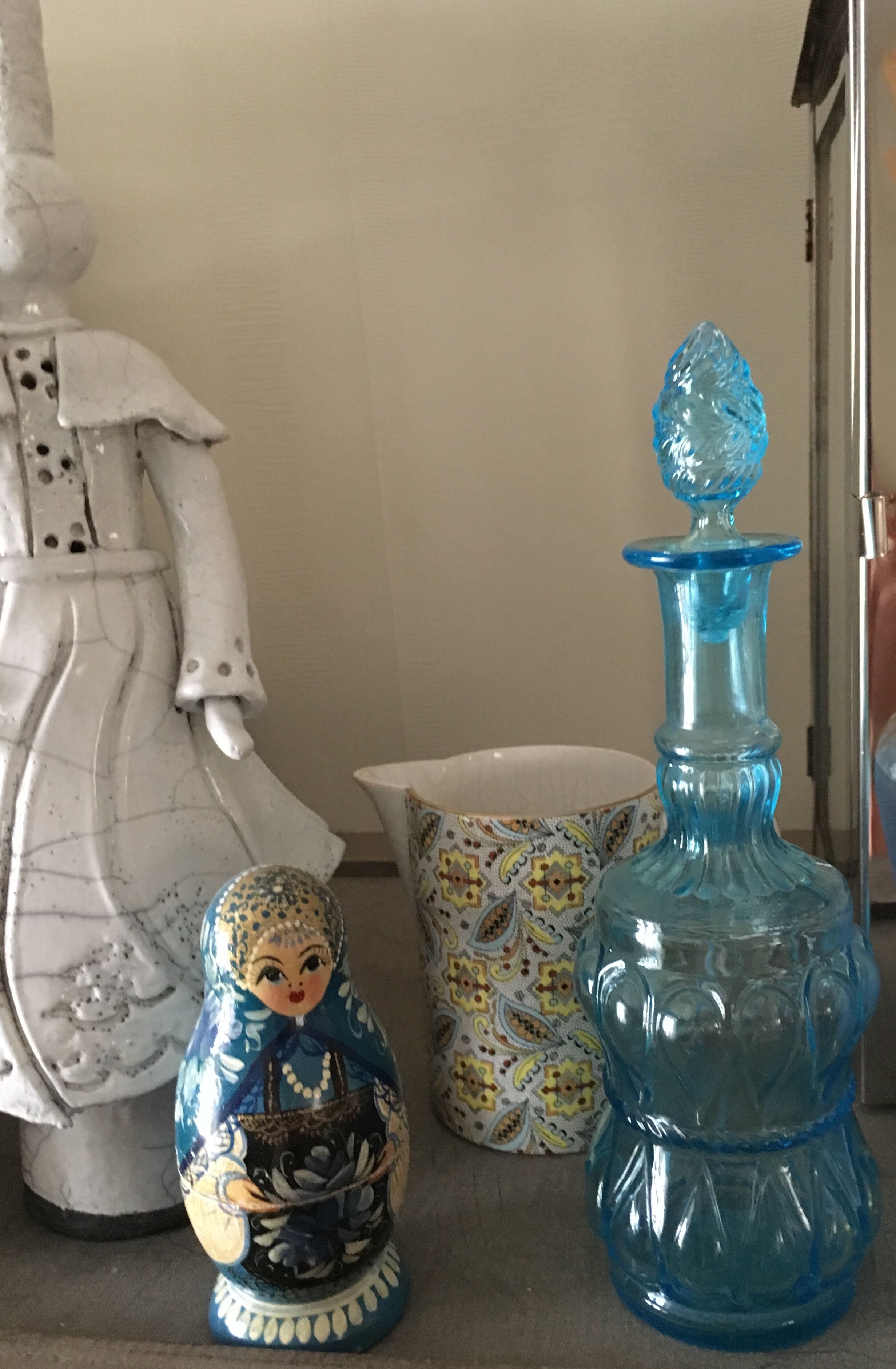 Blue carafe Empoli 70's