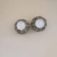 Pair of small openwork vases in glazed earthenware – Made in Italy