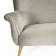 3-seater velvet sofa, original, over 60 years old, grey.