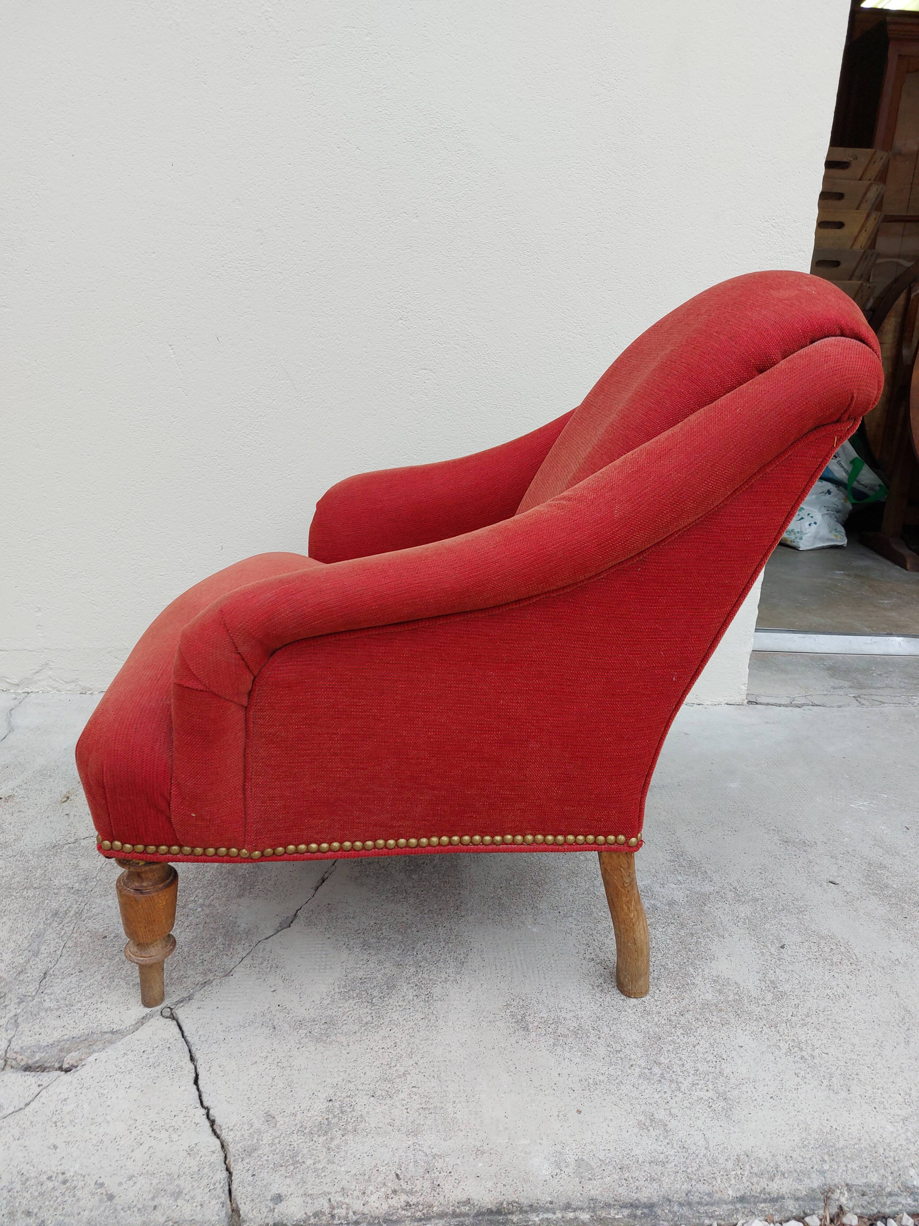 Napoleon III style toad armchair