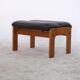 Mid-Century Leather Ottoman, 1970s