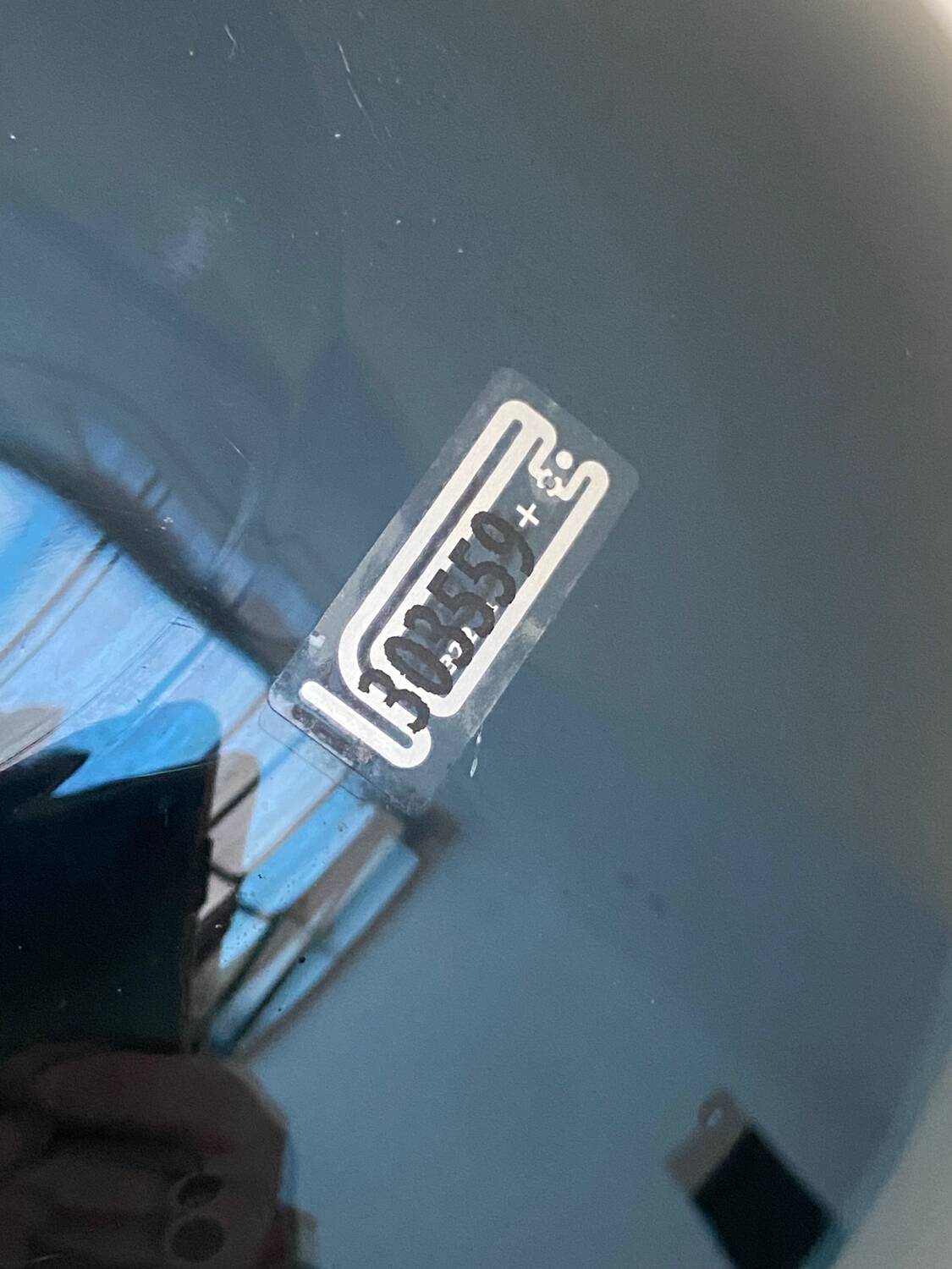 Murano vase by fendi in dark blue blown glass with mirror effect, italy 1990