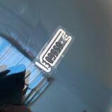 Murano vase by fendi in dark blue blown glass with mirror effect, italy 1990