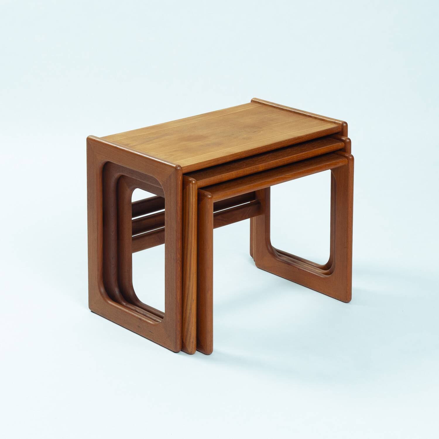 Danish teak mid century modern nesting tables Salin, Nyborg, Denmark 1960s